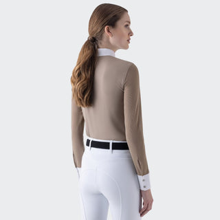 Ladies Eqgolo Long Sleeve Show Shirt | Greige