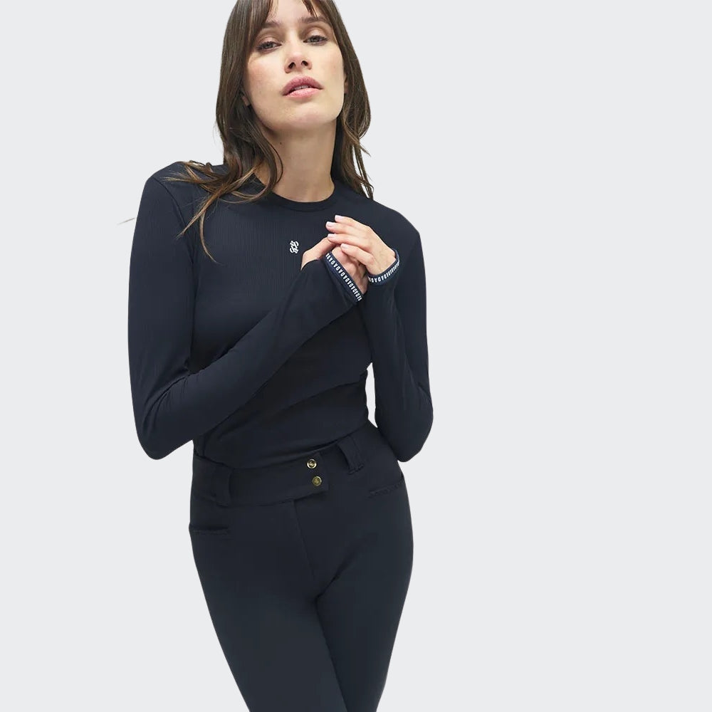 Ladies Kira Training Polo | Long Sleeves | Black