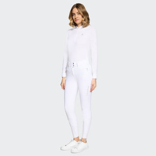Ladies Clara Nova Breeches | High Rise | Knee Grip | White
