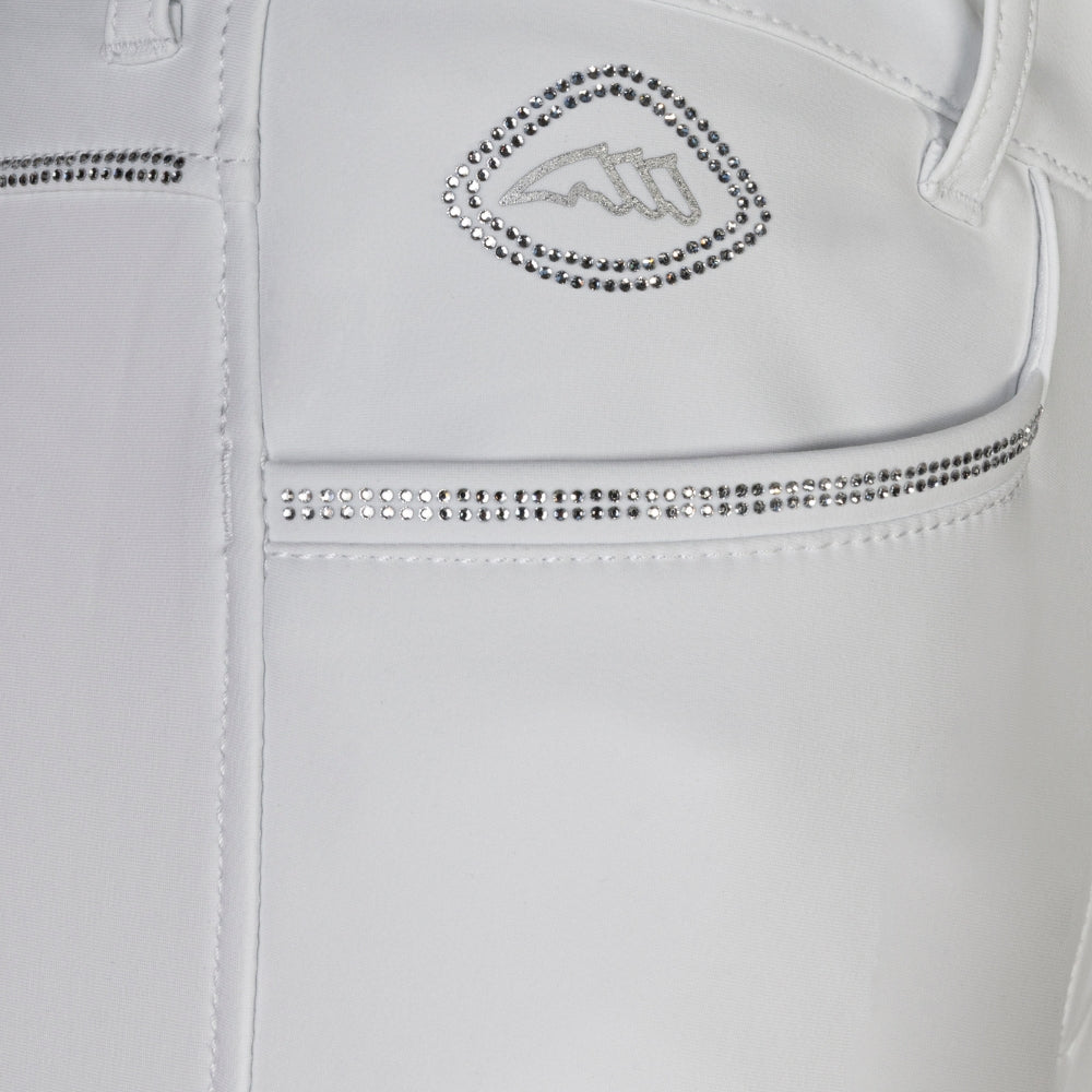 Ladies Adellekh Breeches | High Rise | Knee Grip | White
