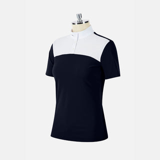 Ladies Baghera Show Shirt | Short Sleeves | White | Navy