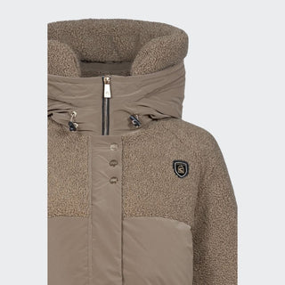 Ladies Cavallika Long Teddy Maxi Coat | Peanut