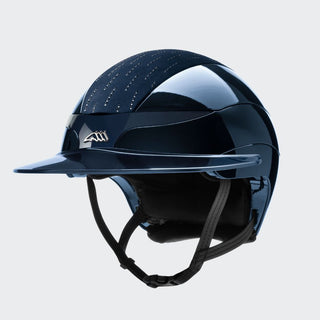 Xanto Helmet | Sun Visor | Rain Of Diamonds | With Logo | Glossy Blue