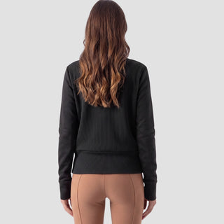 Ladies Tech Sweatshirt Full Zip | Eqembres | Black
