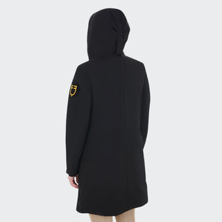 Ladies Water & Wind Repellent Long Down Padded Coat | Black