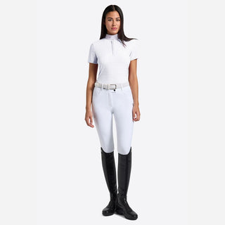 Ladies RG Italy Jacquard Jersey Show Shirt | Short Sleeves | White