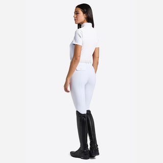 Ladies RG Italy Jacquard Jersey Show Shirt | Short Sleeves | White