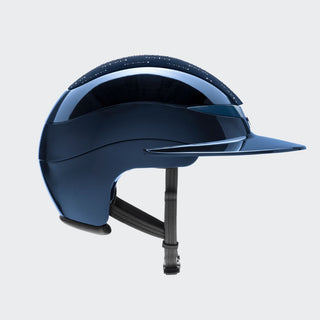 Xanto Helmet | Sun Visor | Rain Of Diamonds | With Logo | Glossy Blue