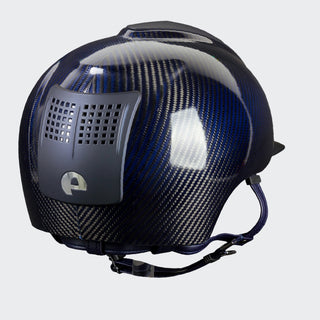 Carbon Helmet | E-Light Shine | Black & Blue | 2 Blue Matt Inserts