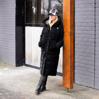 Ladies Cavallika Long Teddy Maxi Coat | Black