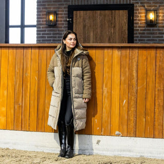 Ladies Cavallika Long Teddy Maxi Coat | Peanut