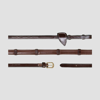 D Collection Rubber Reins With Leather Loops
