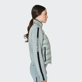 Ladies Hybrid Nylon + Knit Coat | Slate Grey