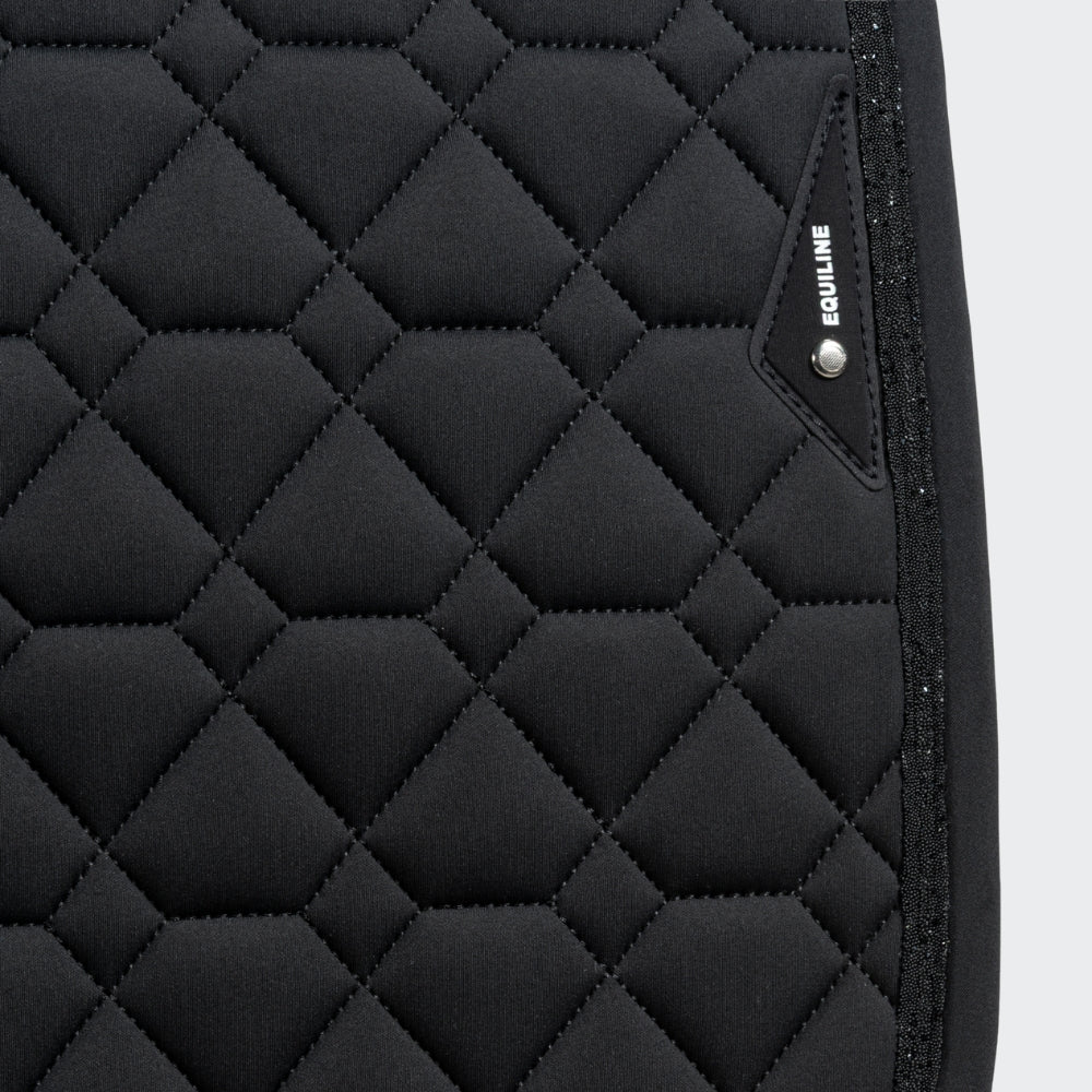 Eqgemma Crystal Fabric Jumping Saddle Pad | Black