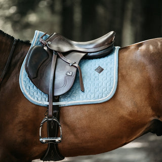 Velvet Jumping Saddle Pad | Baby Blue