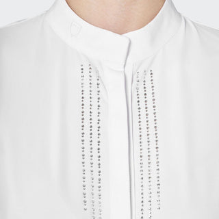Ladies Rhinestones Show Shirt | White