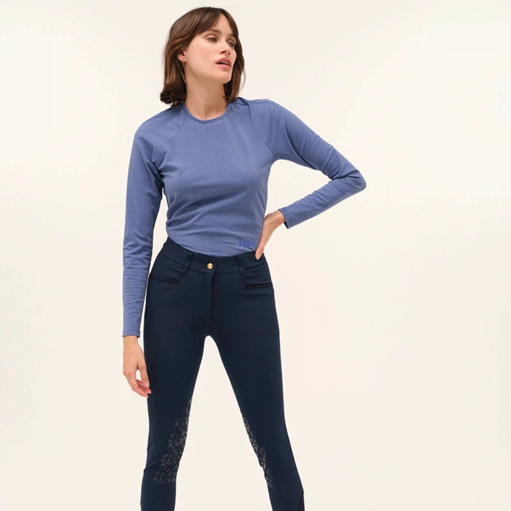 Ladies Jazz Micro Perforated Training Polo | Bleu Orage