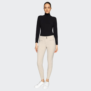 Ladies Omega Sport Breeches | Medium Rise | Beige