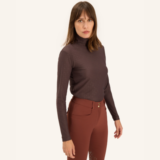 Calder Long Sleeve Training Polo | Chocolate