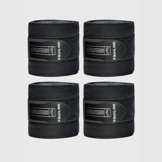 Polo Fleece Bandages | Set of 4 | Black