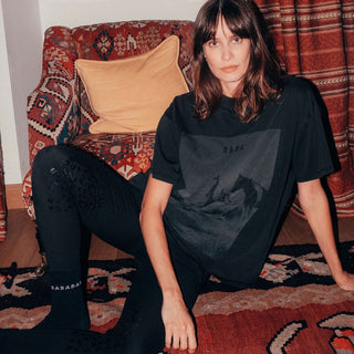 Ladies Fox Trot Cheval Club T-Shirt | Washed Black