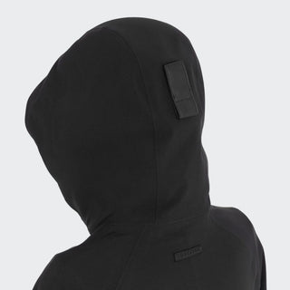 Ladies Long Softshell Raincoat With Rear Opening | Black