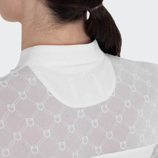 Ladies Elegant Monogram Show Shirt | White
