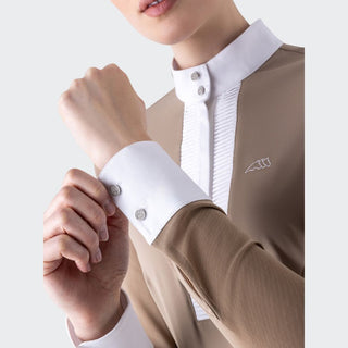 Ladies Eqgolo Long Sleeve Show Shirt | Greige