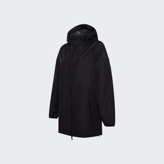 Ladies Heat-Sealed Breathable Rain Coat | Black