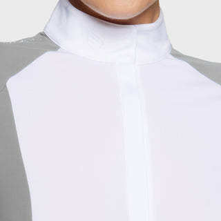 Ladies Lucia Metal Dots Show Shirt | Light Grey