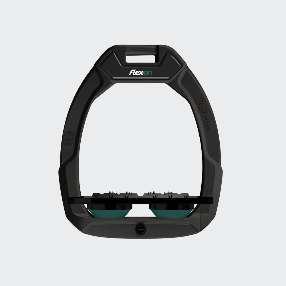 Safe-On Stirrups | Total Black | Dark Green