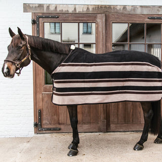 Fleece Rug Heavy | Stripes Brown | Beige