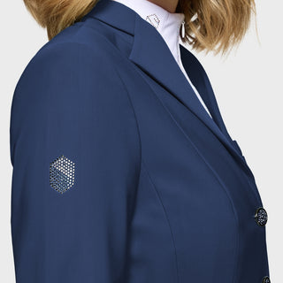 Ladies Victorine Crystal Fabric Show Jacket | Sapphire