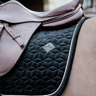 Velvet Jumping Saddle Pad | Black