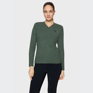 Ladies Lisa Twisted Sweater | Dark Forest
