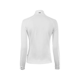 Ladies Long Sleeve Competition Half Zip Show Shirt | White