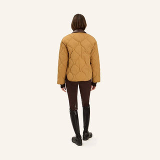 Ladies Cashmir Puffer Coat | Ocre