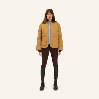 Ladies Cashmir Puffer Coat | Ocre