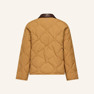 Ladies Cashmir Puffer Coat | Ocre