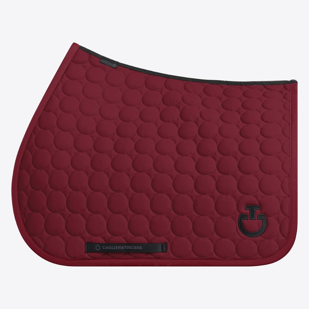 Circle Quilted Jumping Saddle Pad | Burgundy