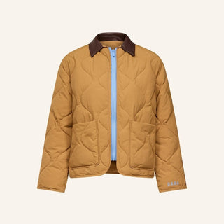 Ladies Cashmir Puffer Coat | Ocre