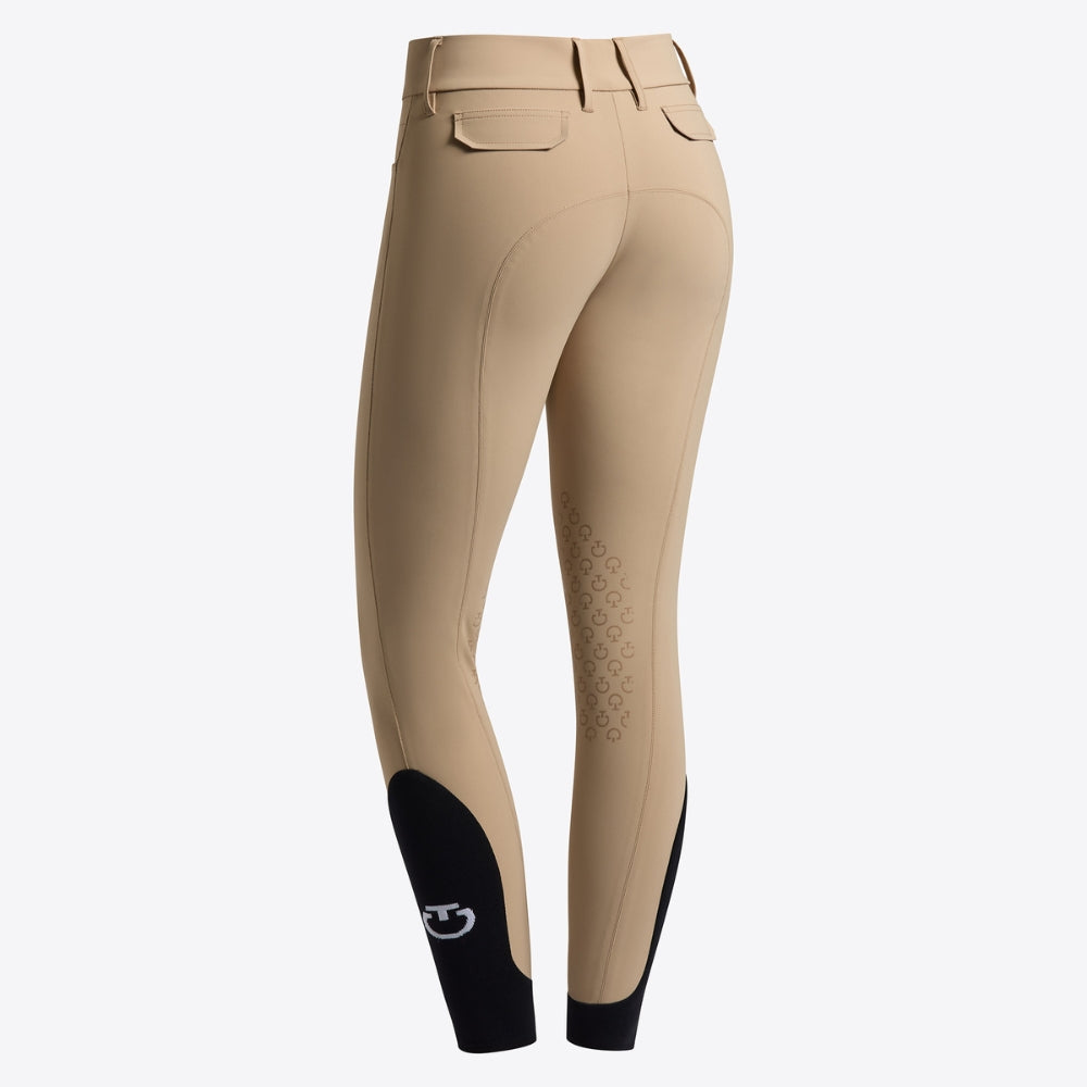 Ladies American Breeches With Back Pocket | High Rise | Knee Grip | Beige