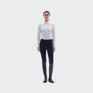 Ladies Half Placket Show Shirt | White