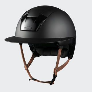 Kooki Lady Riding Helmet | Black Matt | Light Brown