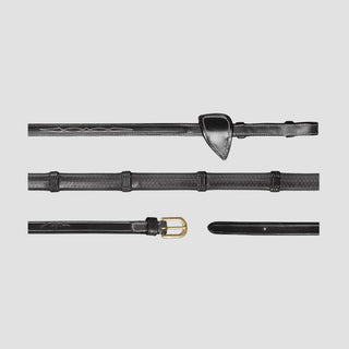 D Collection Rubber Reins With Leather Loops