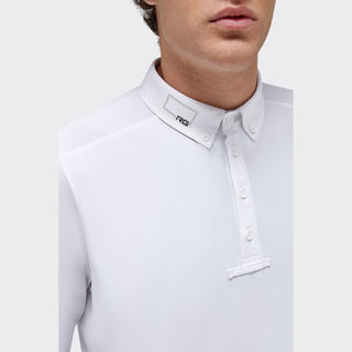 Mens Perforated Inserts Show Shirt | White