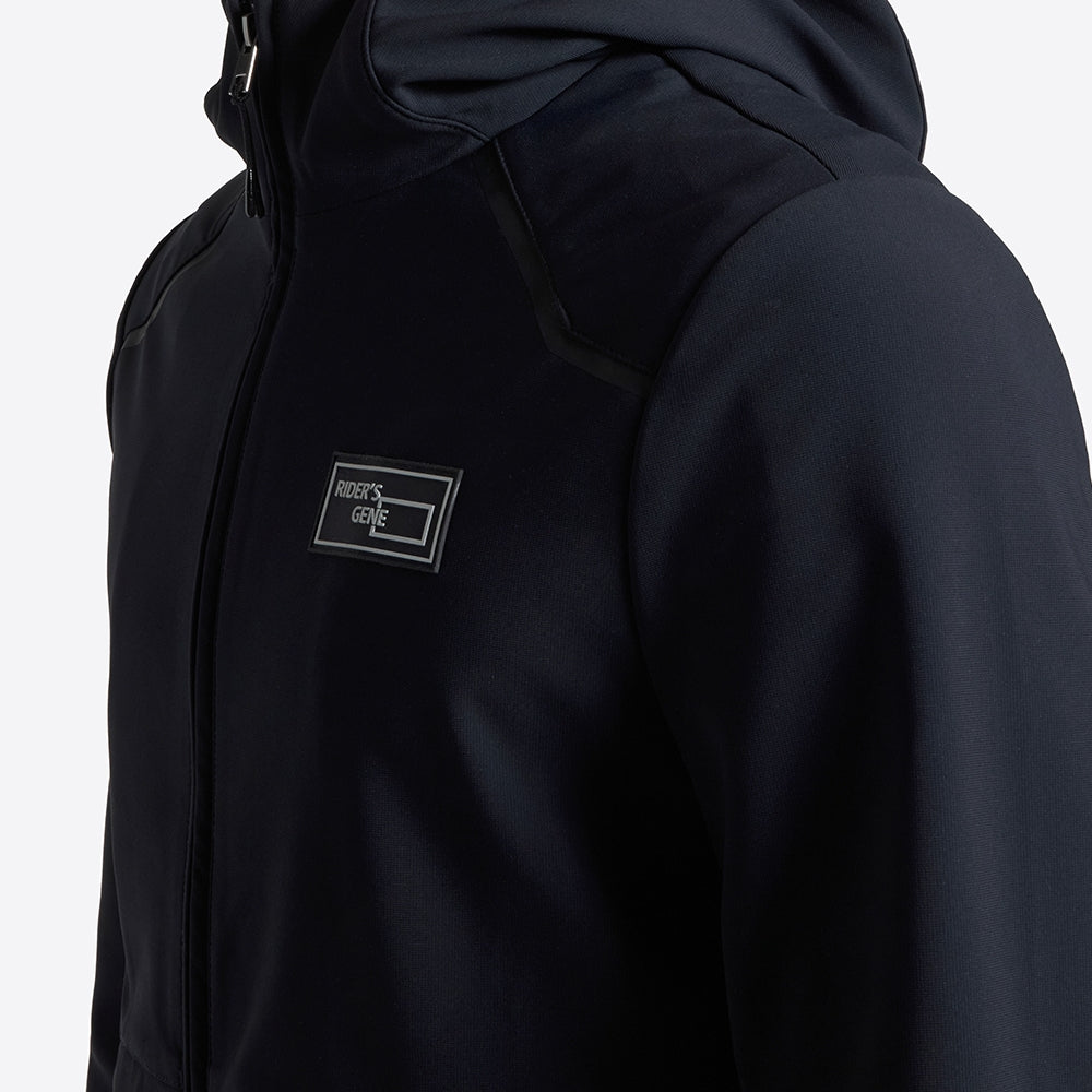 Mens RG Italy Softshell Coat With Hood & Zip | Navy