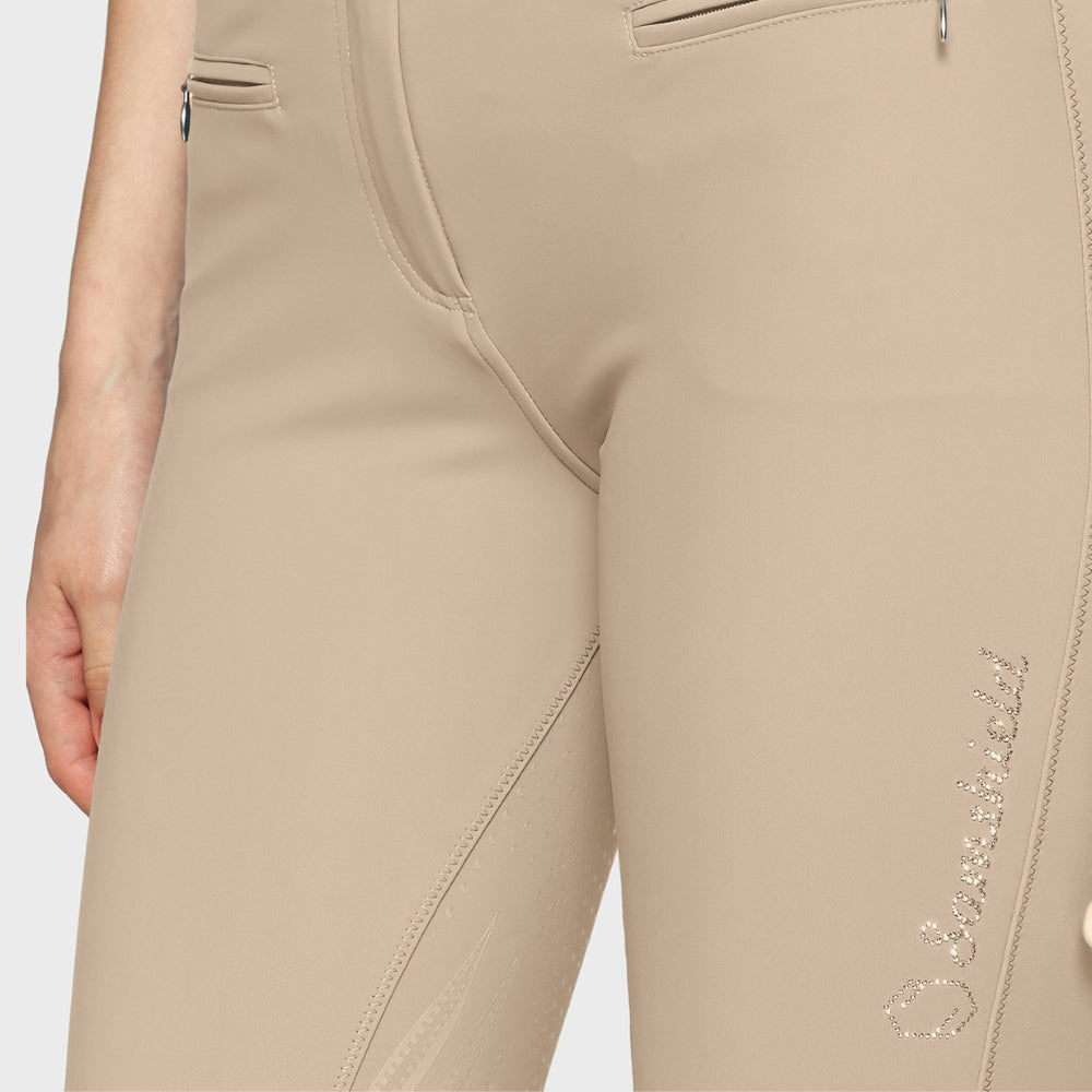 Ladies Clara Premium Breeches | High Rise | Knee Grip | Sand