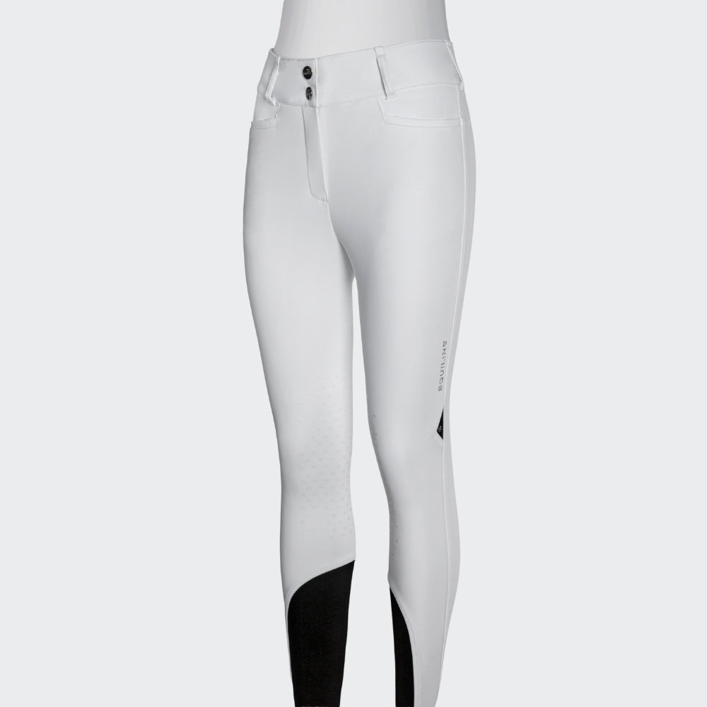 Ladies Edison Breeches | High Rise | Knee Grip | White