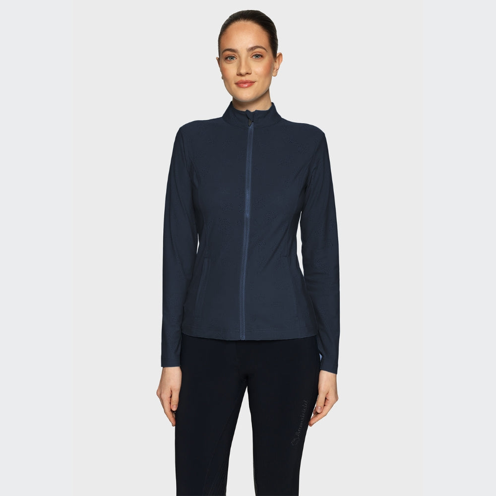 Ladies Hannah Full Zip Training Sweater | Navy